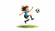 © Netaya - Playful Watercolor Soccer Ball Clipart: Inspire Future Sports Stars with Vibrant Vector Art
