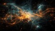 © zeitgenstd - Cosmic Nebula: A Celestial Tapestry of Orange and Teal