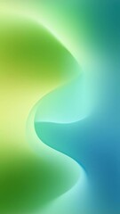 Aufkleber - Abstract fluid shapes in smooth gradients of green and blue hues creating a calming and serene background ideal for digital projects and design usage