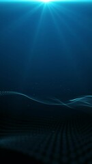 Wall Mural - blue smooth futuristic abstract waving shape evolving in a seamless loop. elegant abstract technolog