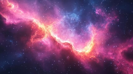 Wall Mural - A vibrant galaxy with swirling colors and stars