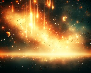 Wall Mural - A beautiful depiction of a luminous and vast cosmic universe scene
