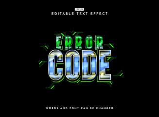 Wall Mural - error code colorful modern retro futuristic chrome text effect
