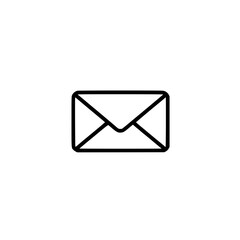 Wall Mural - simple vector icon illustration of a sealed rectangular envelope with a triangular top conveying mes