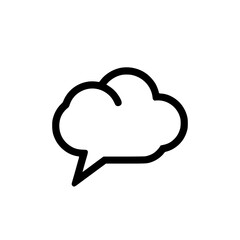 Wall Mural - stylized conversation icon depicting thoughts ideas and communication useful for user interfaces pre