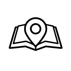 Wall Mural - map and location pin: navigating the world precise and straightforward vector icon easily shows plac