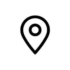 Wall Mural - simple locator icon perfect for indicating map locations addresses and pinpointing places clean and 