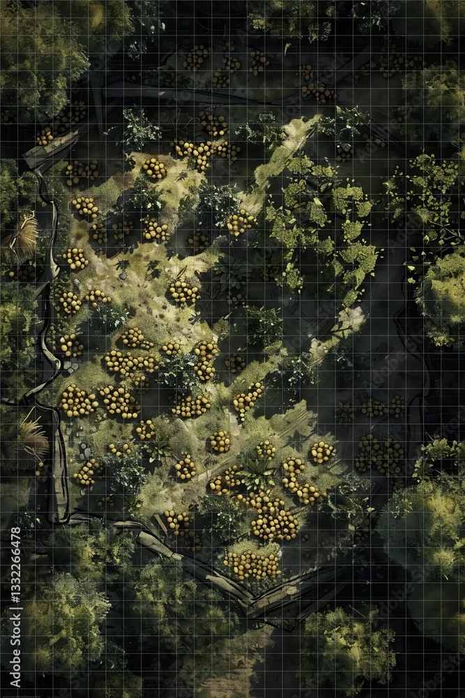 dnd battlemap, gridded dnd map, tabletop RPG terrain, fantasy grid map ...