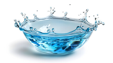 Dynamic water splash isolated on white background stock photo clean environment close-up water concept