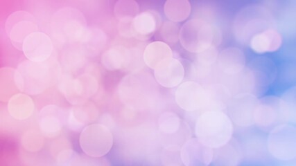 Wall Mural - Abstract bokeh background animation with gently flickering bokeh light spheres on a pink blue color gradient. This elegant animation is full HD and a seamless loop.