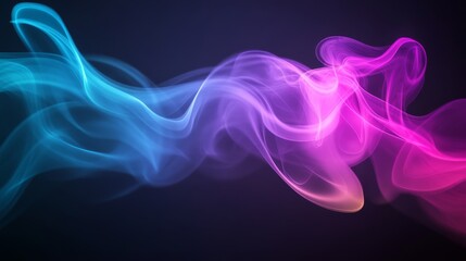 Wall Mural - black background adorned with an abstract seamless design of pink and blue fire flames