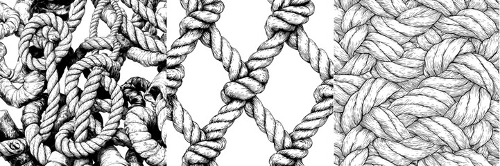 A hand drawn illustration of ropes, executed in a modern sketch style