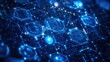 © Sirinya - A futuristic digital background featuring interconnected glowing blue hexagons and high-tech circuitry, symbolizing innovation and AI