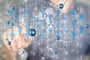 Aufkleber - conference Digital Network and data concept 3d