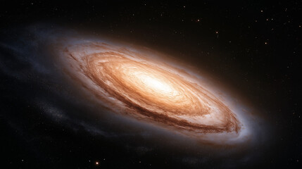 Wall Mural - galaxy's majestic spiral: this image showcases a stunning galaxy, its radiant spiral arms swirling w