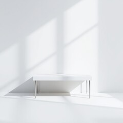 Wall Mural - Minimalist furniture design showcasing modern aesthetics with clean lines and shadows. Perfect for contemporary interior spaces.