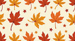 © HaJung - Cozy Autumn Leaves and Blankets: Seamless Tile Pattern for Fall Decor