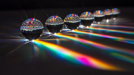 Prismatic Balls on Dark Surface