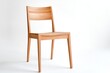 © Andrei - elegant wooden chair standing alone on pristine white background
