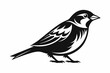 © Pinak - sparrow line art silhouette vector illustration