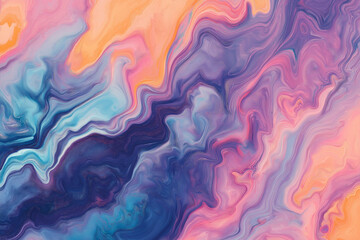 Wall Mural - digital color liquid marble abstract canvas texture background