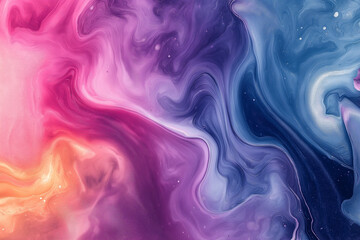 Wall Mural - digital color liquid marble abstract canvas texture background