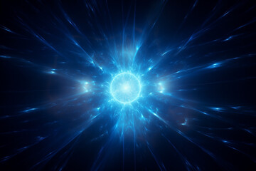 Wall Mural - abstract blue cosmos object pulsar in deep space