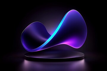 Wall Mural - abstract neon shape design art