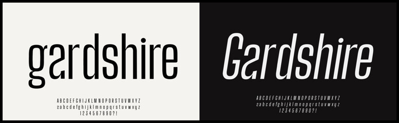 Wall Mural - condensed sans serif vector font. simple, modern, and minimalist typography. alphabet with uppercase