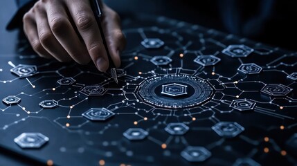 Cybersecurity Network, Digital Data Protection, Global Network System