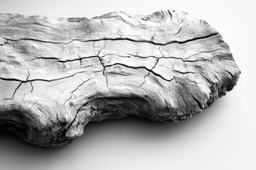 Poster - A weathered, cracked piece of wood, showing texture and age.