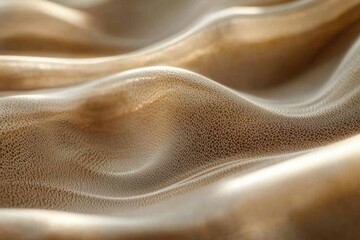 Poster - Luxurious, textured, golden fabric gracefully drapes, showcasing its subtle shimmer and intricate pattern.