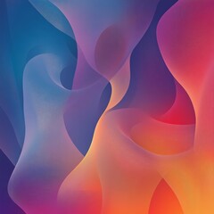 Aufkleber - Abstract Gradient Waves: A Harmonious Blend of Colors and Motion in a Digital Art Piece