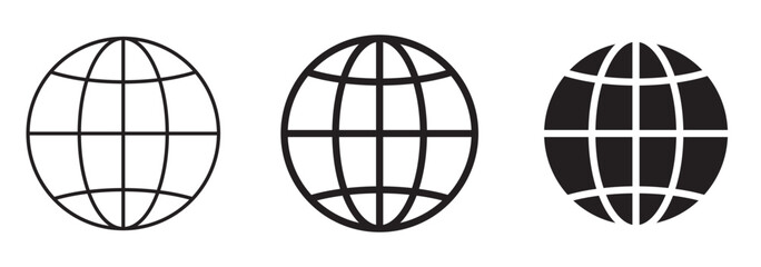 globe line icon