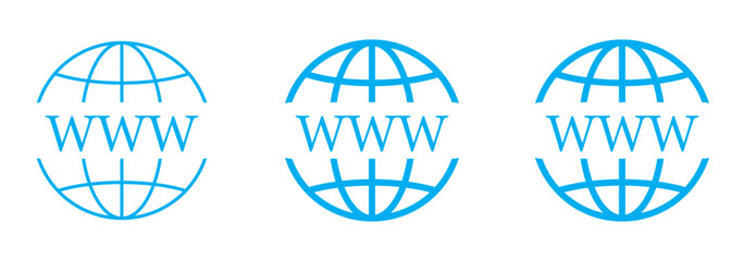 globe outline icon. Linear vector from furniture concept. 6 different line style globe icon included thin, light, regular, medium, bold, black