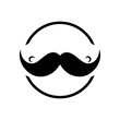 © Wahyu - moustache logo black and white