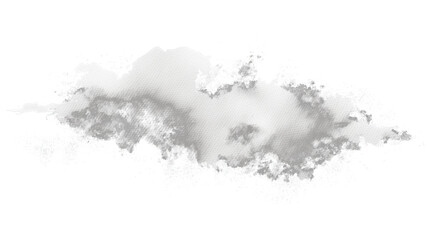 Wall Mural - one single white watercolor aquarelle abstract splash stain isolated on white or transparent backgro