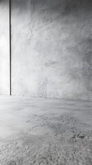 Aufkleber - A minimalist grey concrete wall and floor interior design studio background