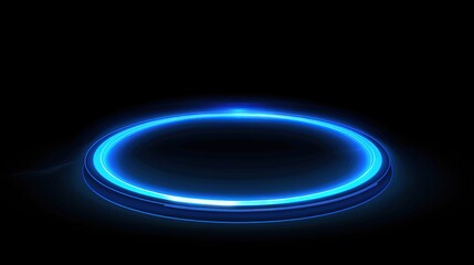 Wall Mural - Blue_technology_sense_circular_ring_circular_disk_
