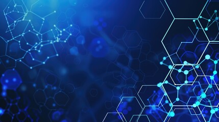 Wall Mural - Technology_Pattern_Blue_Technology_Sense_Biotechnolo