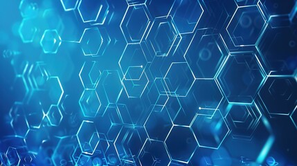 Wall Mural - Technology_Pattern_Blue_Technology_Sense_Biotechnolo