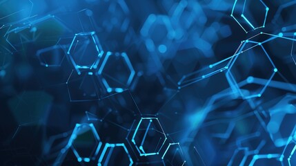 Wall Mural - Technology_Pattern_Blue_Technology_Sense_Biotechnolo