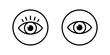 © Ka Han - Eye, view icon on circle line. Eyesight vision sign symbol