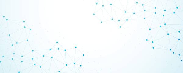 Wall Mural - abstract network connection lines and dots background. digital plexus technology futuristic network.