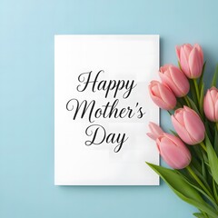  Mother's Day card, Blank notepad, with Happy Mother's Day text.