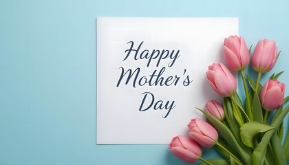  Mother's Day card, Blank notepad, with Happy Mother's Day text.