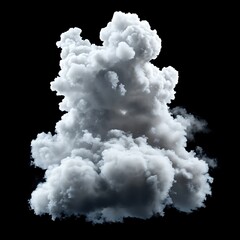 Wall Mural - white cloud isolated on black background.