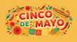 © MdMasud - Cinco De Mayo Celebration Background With Food And Flowers