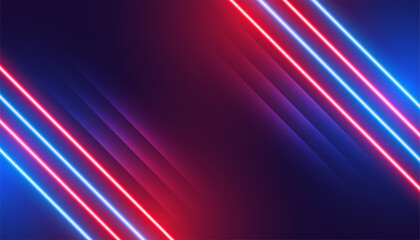 Wall Mural - futuristic shiny diagonal electric lines background with empty space