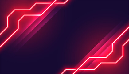 Wall Mural - glowing vibrant neon lines abstract background with empty space